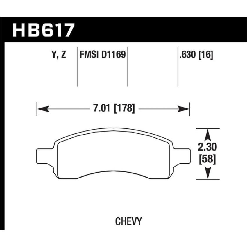 Hawk Performance HB617Y.630 LTS Disc Brake Pad