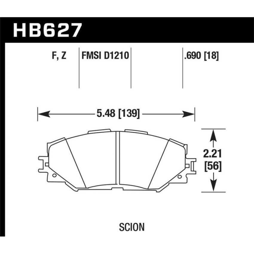 Hawk Performance HB627B.690 HPS 5.0 Disc Brake Pad