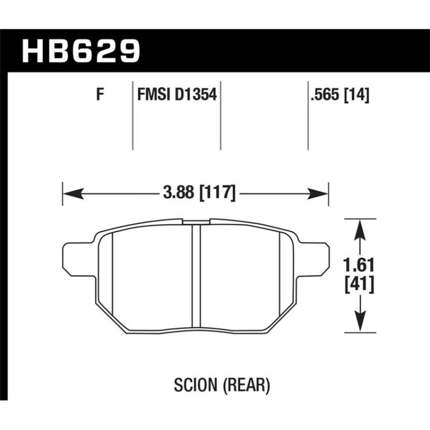 Hawk Performance HB629F.565 HPS Disc Brake Pad