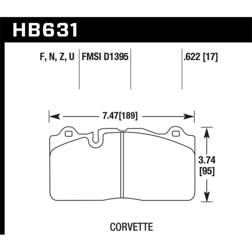 Hawk Performance HB631B.622 HPS 5.0 Disc Brake Pad