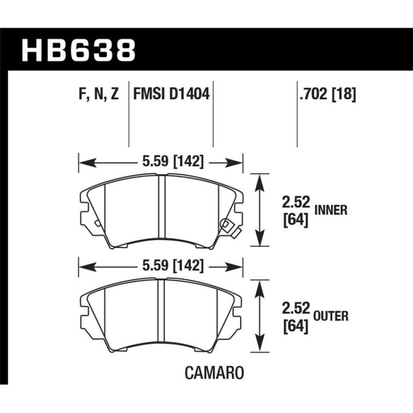 Hawk Performance HB638F.702 HPS Disc Brake Pad