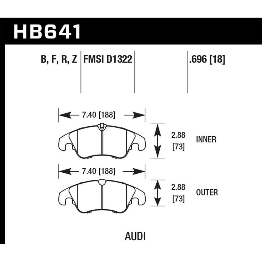 Hawk Performance HB641N.696 HP Plus Disc Brake Pad