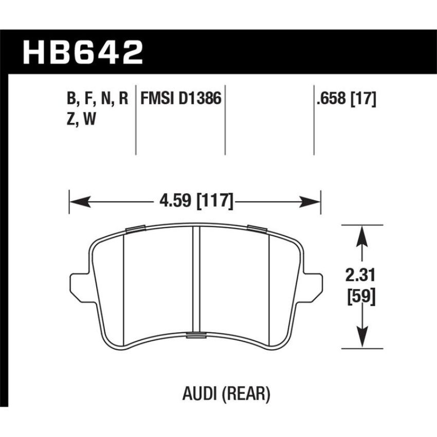 Hawk Performance HB642F.658 HPS Disc Brake Pad