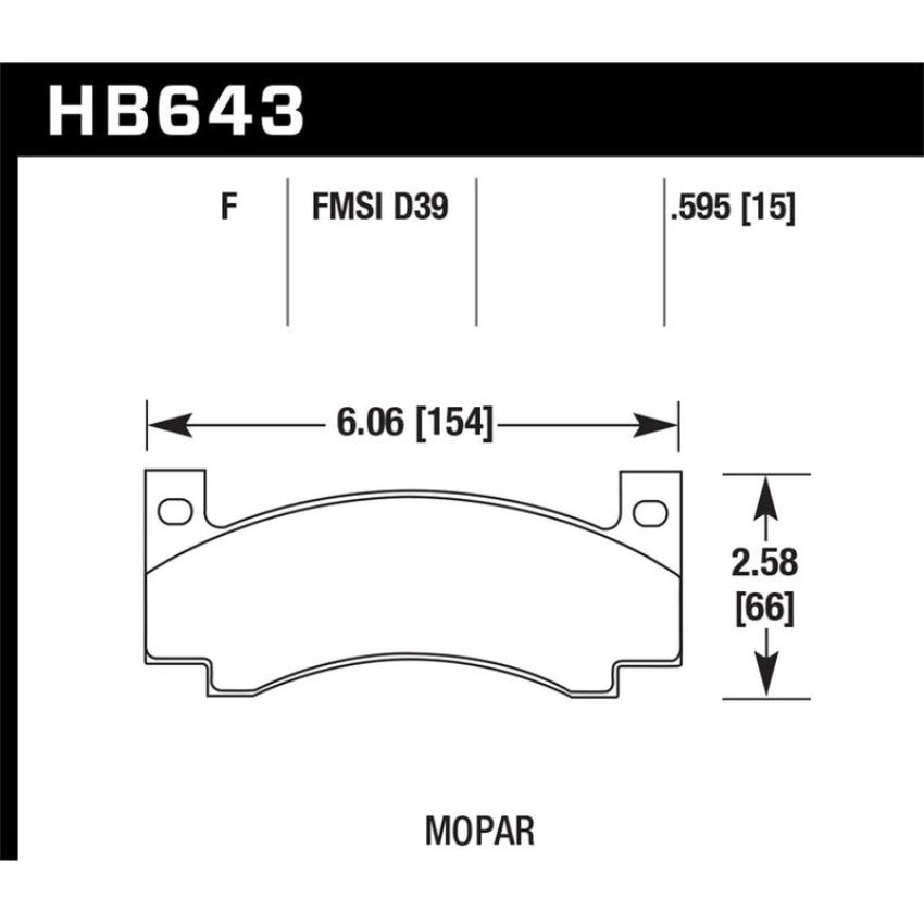 Hawk Performance HB643F.595 HPS Disc Brake Pad