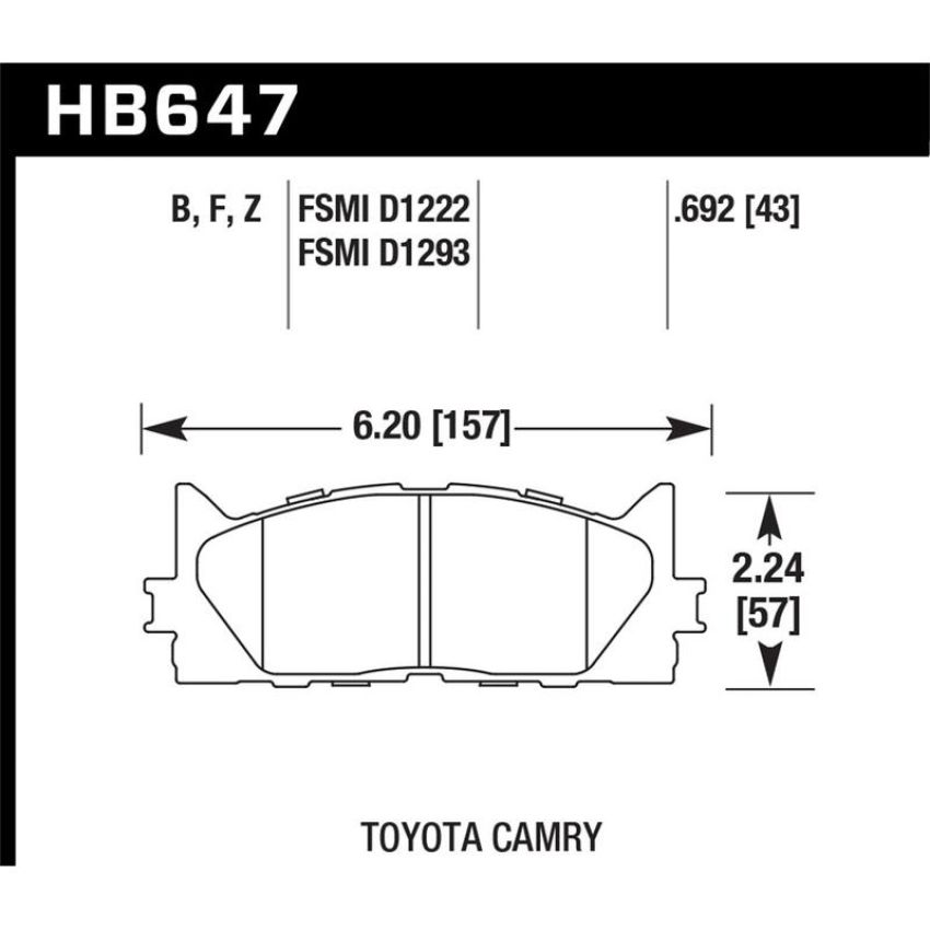 Hawk Performance HB647F.692 HPS Disc Brake Pad