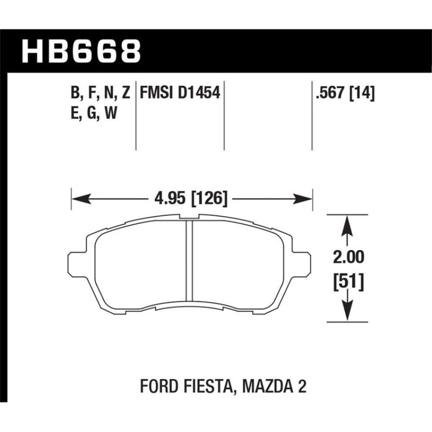 Hawk Performance HB668D.567 ER-1 Disc Brake Pad