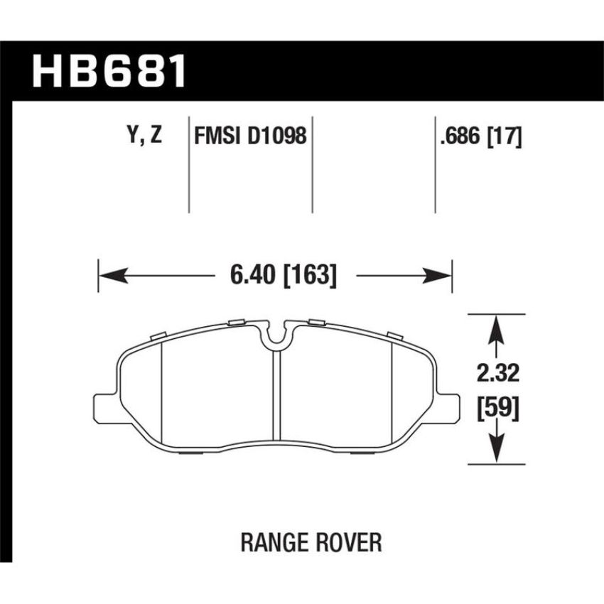 Hawk Performance HB681Z.686 Performance Ceramic Disc Brake Pad