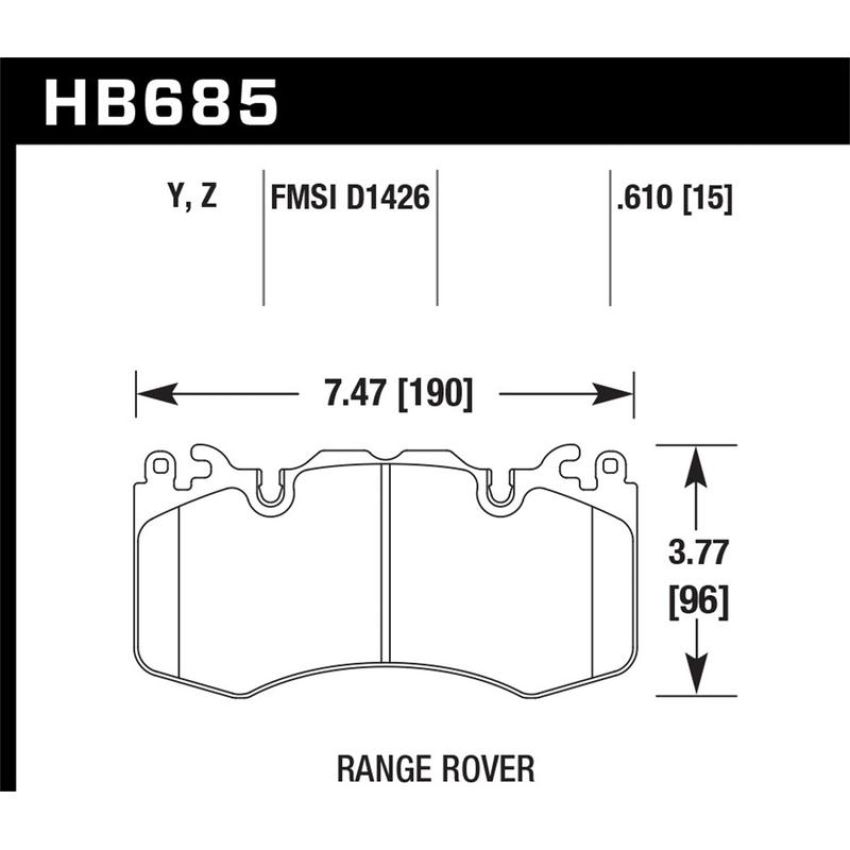 Hawk Performance HB685Z.610 Performance Ceramic Disc Brake Pad
