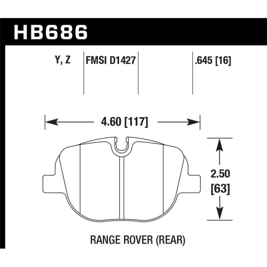 Hawk Performance HB686Y.645 LTS Disc Brake Pad