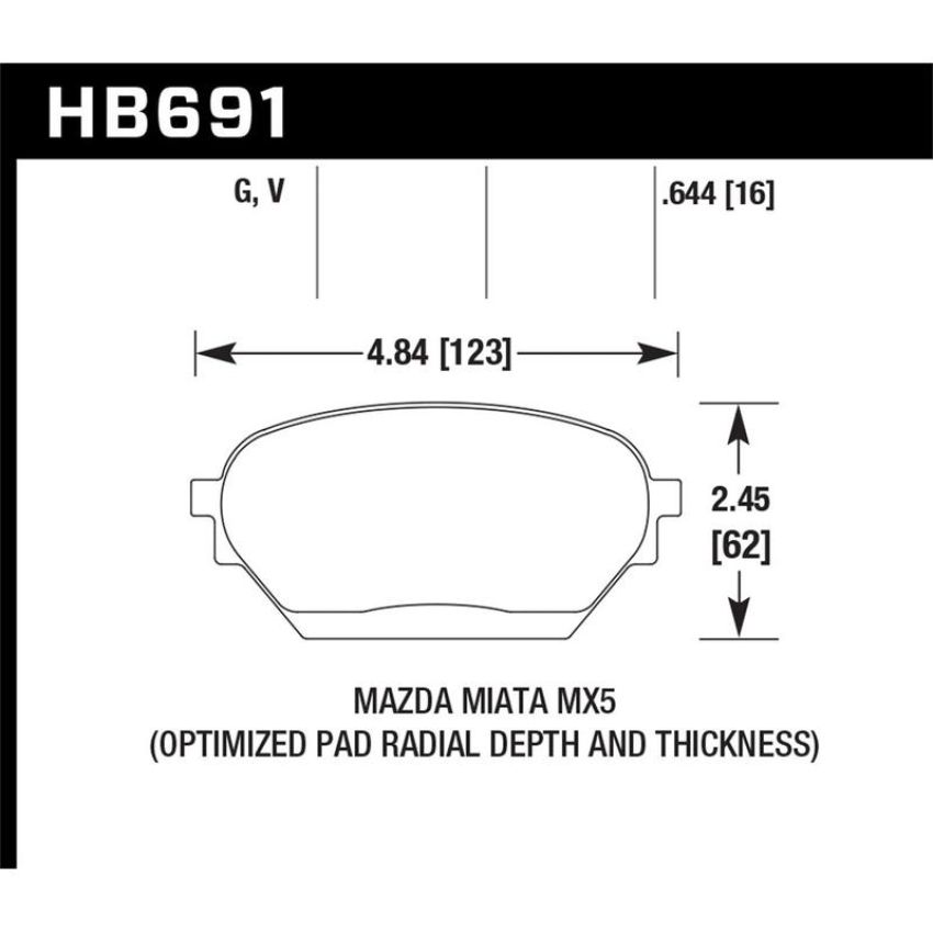 Hawk Performance HB691V.644 DTC-50 Disc Brake Pad