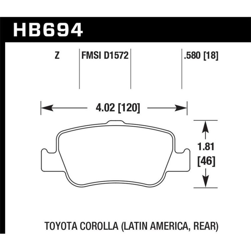Hawk Performance HB694Z.580 Performance Ceramic Disc Brake Pad