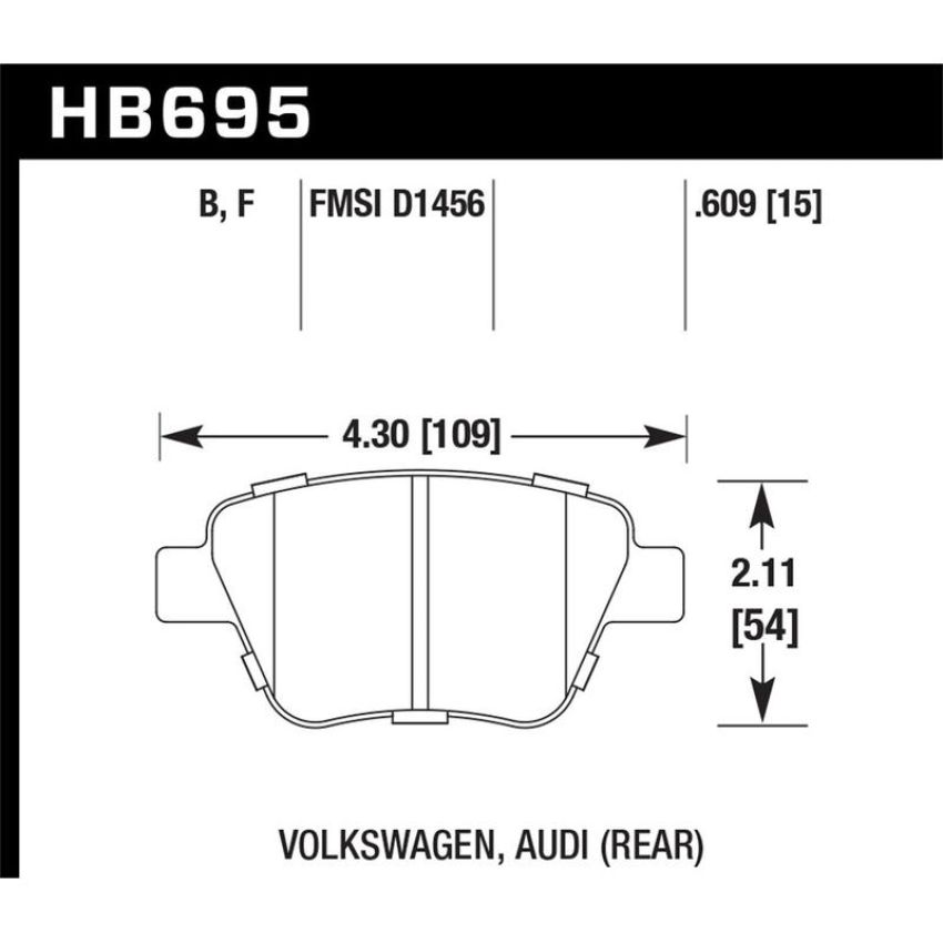 Hawk Performance HB695F.609 HPS Disc Brake Pad
