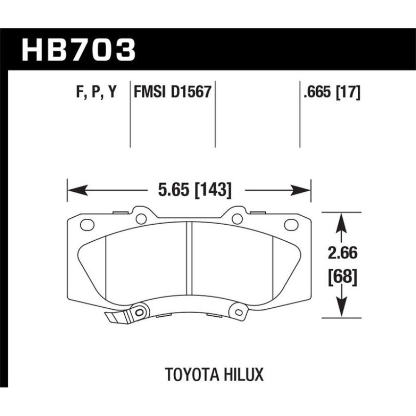 Hawk Performance HB703P.665 SuperDuty Disc Brake Pad