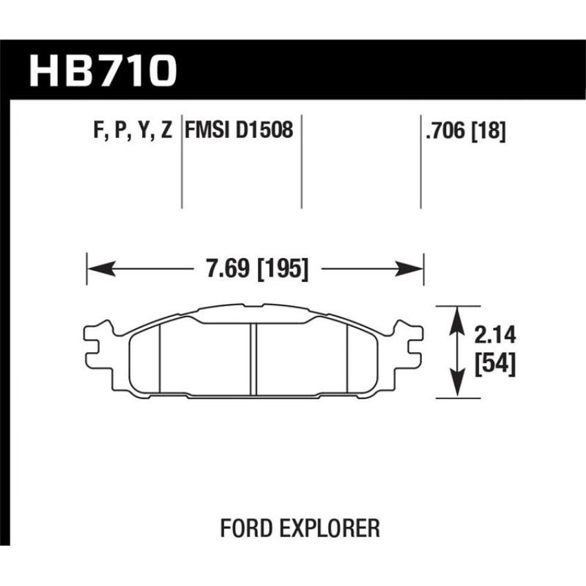 Hawk Performance HB710B.706 HPS 5.0 Disc Brake Pad