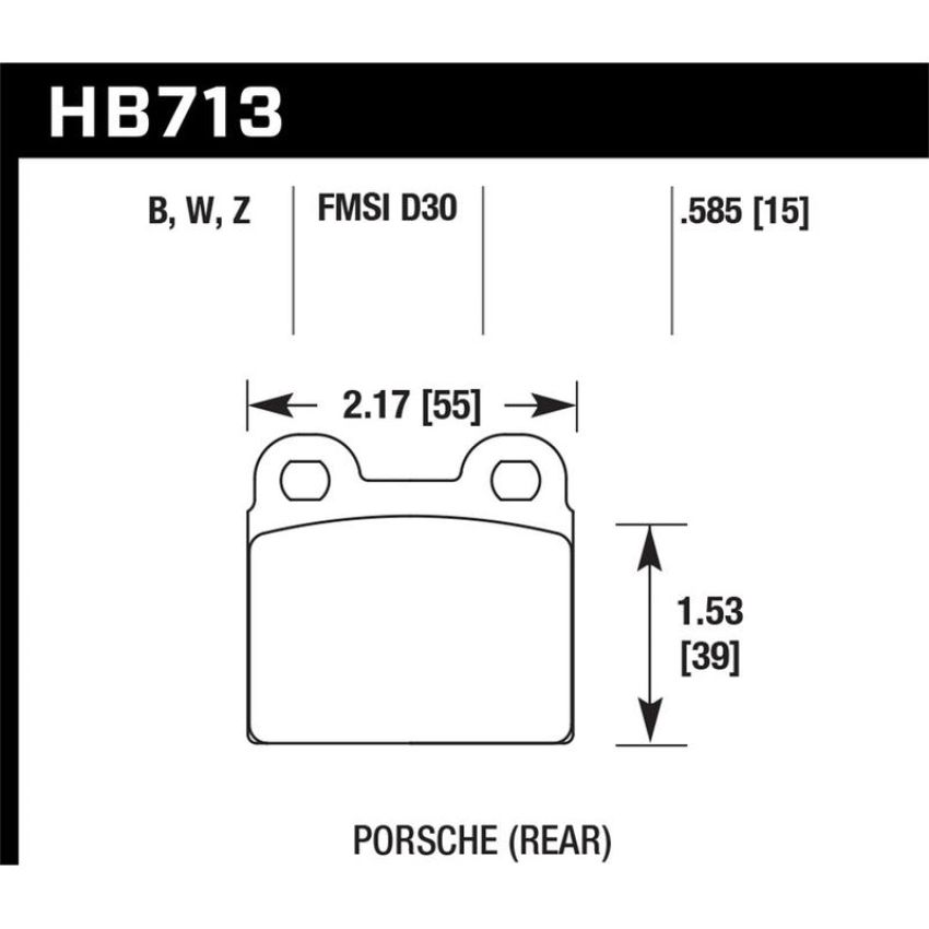 Hawk Performance HB713B.585 HPS 5.0 Disc Brake Pad
