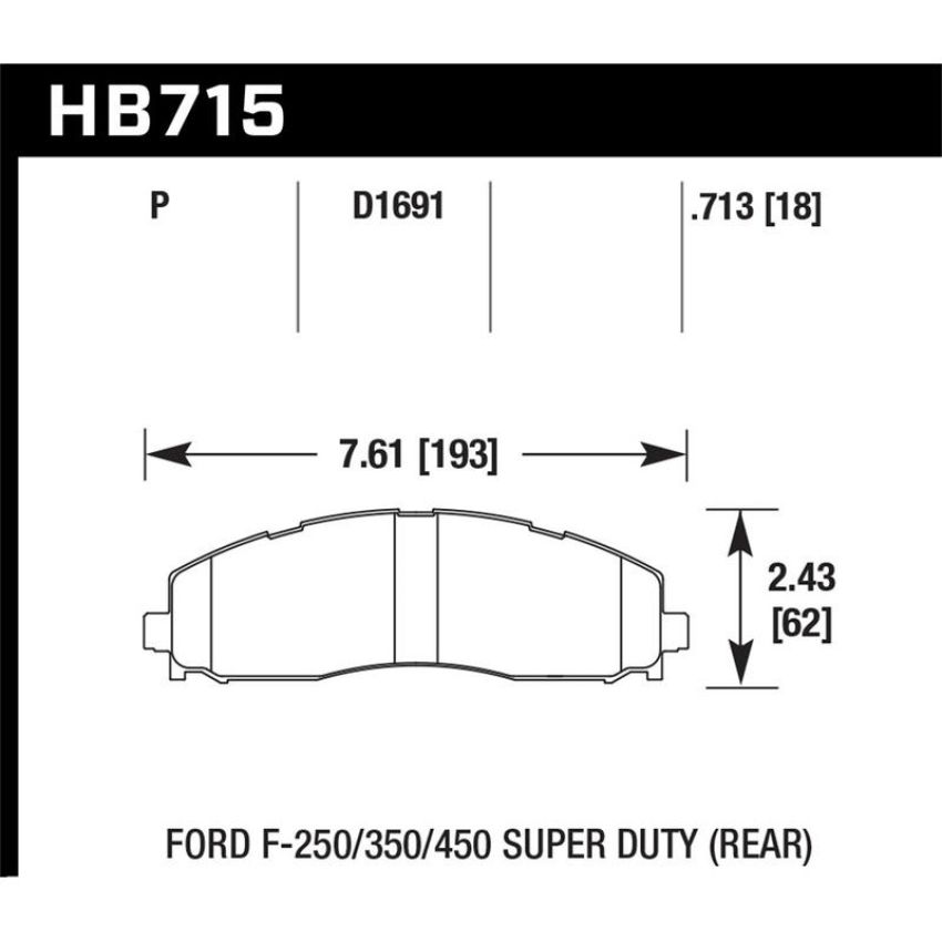 Hawk Performance HB715P.713 SuperDuty Disc Brake Pad