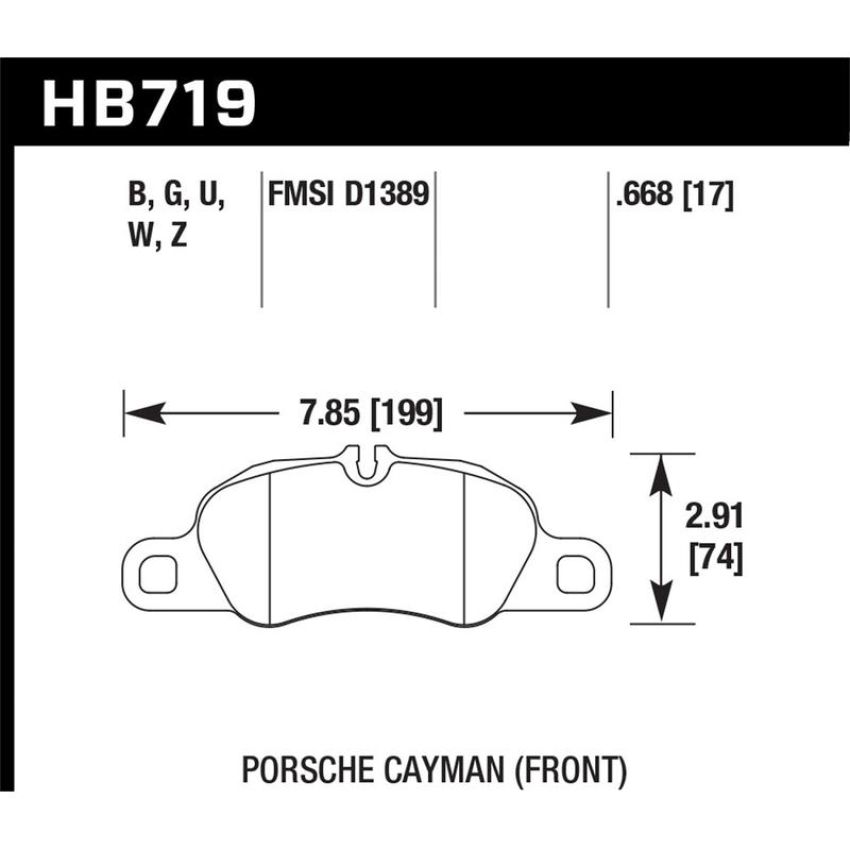 Hawk Performance HB719B.668 HPS 5.0 Disc Brake Pad