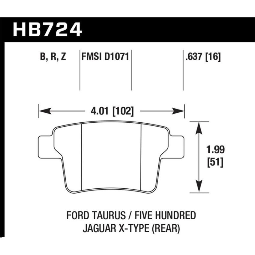 Hawk Performance HB724B.637 HPS 5.0 Disc Brake Pad