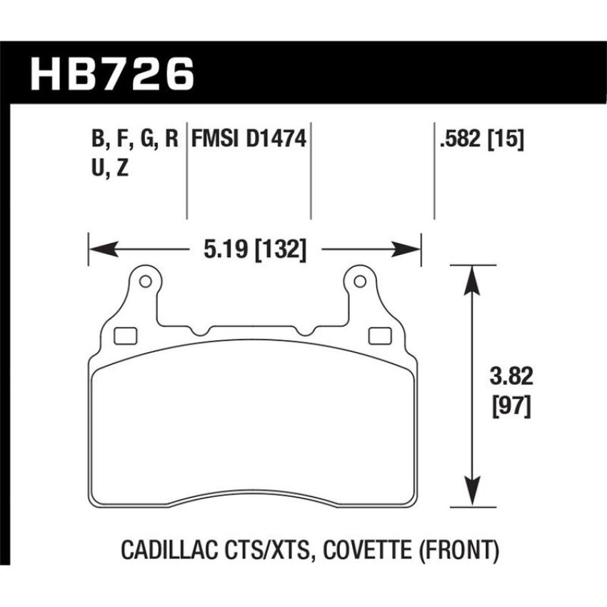 Hawk Performance HB726F.582 HPS Disc Brake Pad