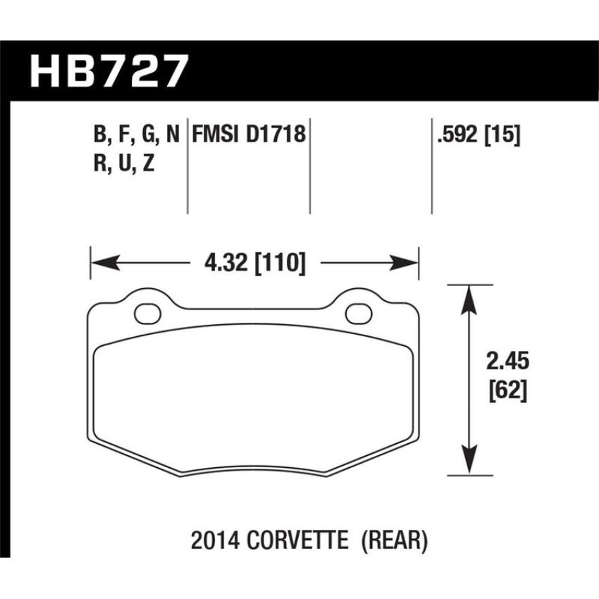 Hawk Performance HB727B.592 HPS 5.0 Disc Brake Pad