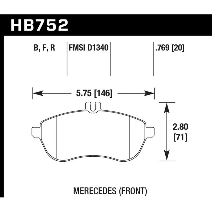 Hawk Performance HB752B.769 HPS 5.0 Disc Brake Pad