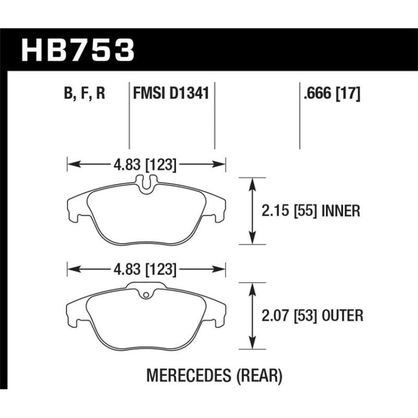 Hawk Performance HB753F.666 HPS Disc Brake Pad