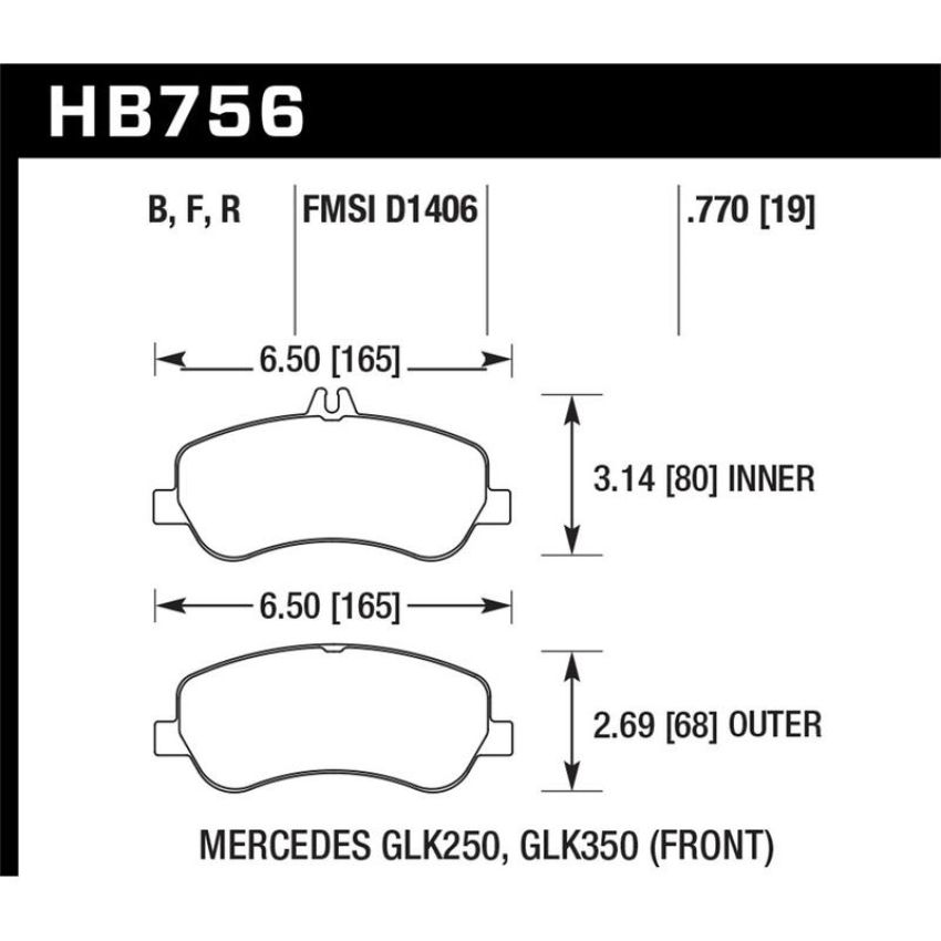 Hawk Performance HB756F.770 HPS Disc Brake Pad