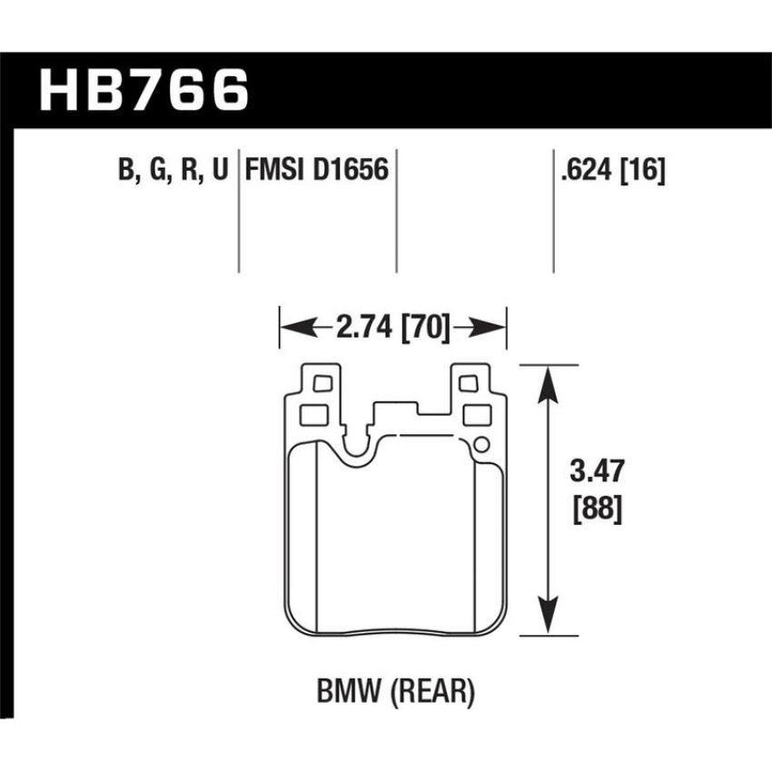 Hawk Performance HB766B.624 HPS 5.0 Disc Brake Pad
