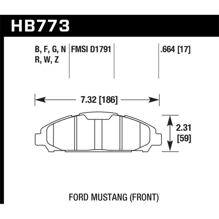 Hawk Performance HB773F.664 HPS Disc Brake Pad