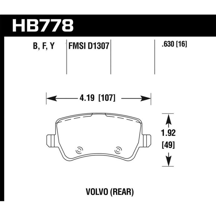 Hawk Performance HB778Y.630 LTS Disc Brake Pad