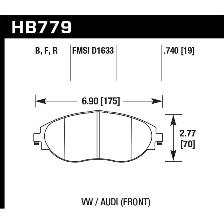 Hawk Performance HB779B.740 HPS 5.0 Disc Brake Pad