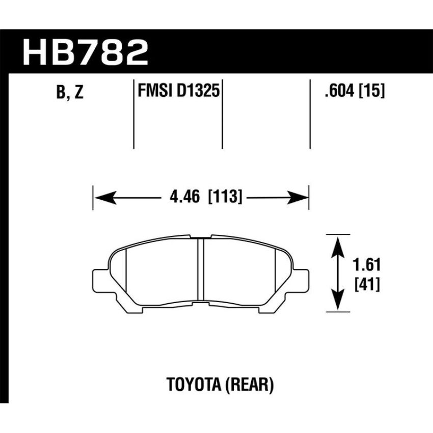 Hawk Performance HB782B.604 HPS 5.0 Disc Brake Pad