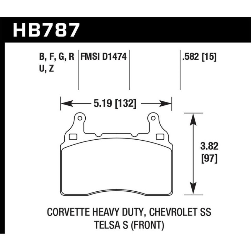 Hawk Performance HB787F.582 HPS Disc Brake Pad