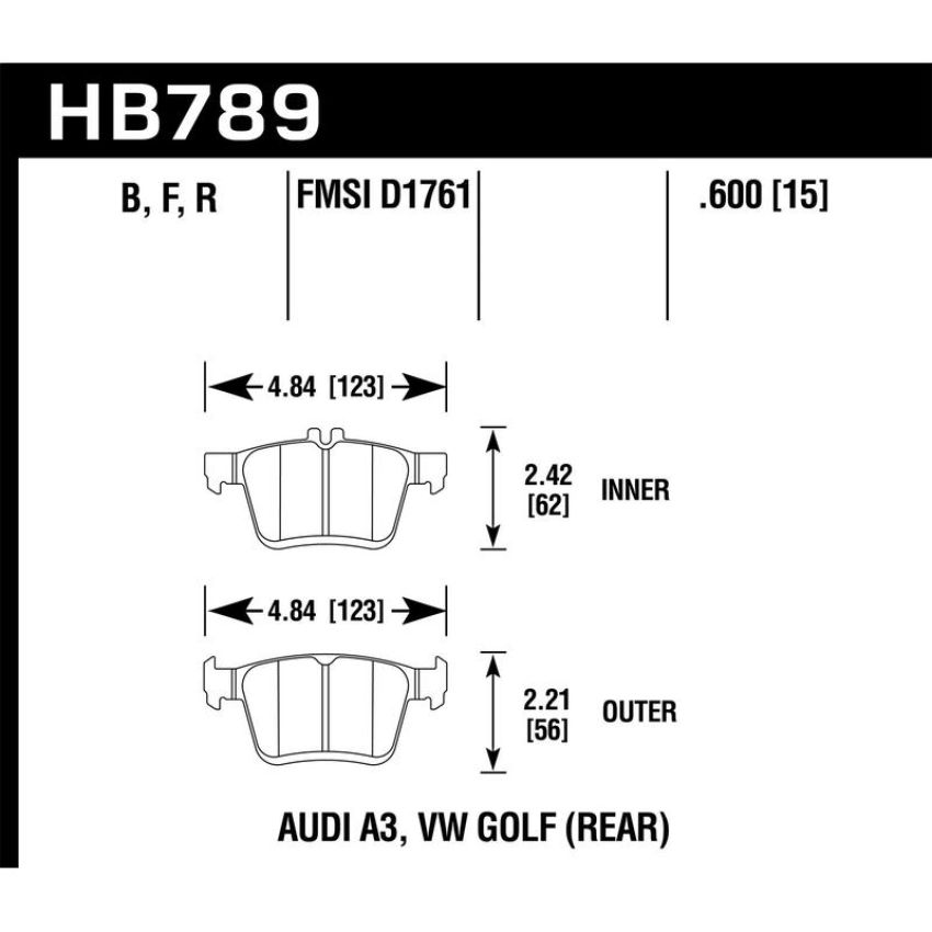 Hawk Performance HB789N.600 Street Race Disc Brake Pad