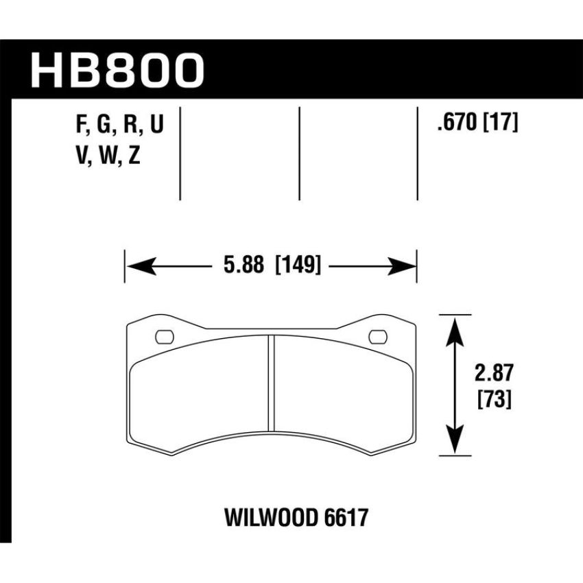 Hawk Performance HB800D.800 ER-1 Disc Brake Pad