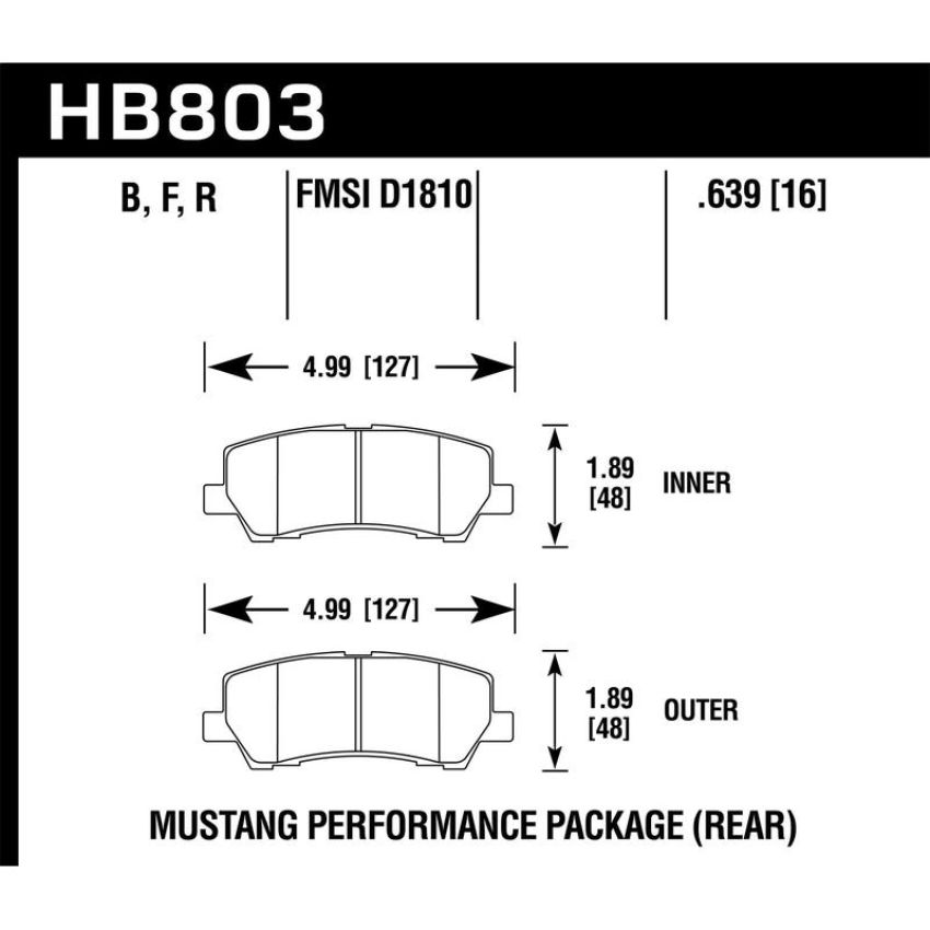 Hawk Performance HB803B.639 HPS 5.0 Disc Brake Pad