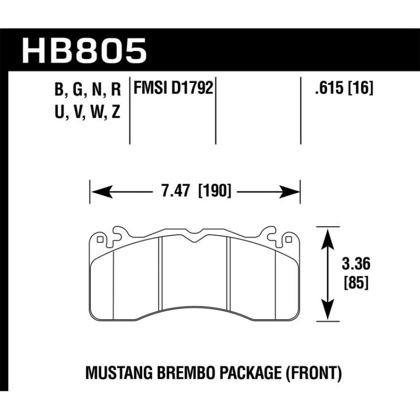 Hawk Performance HB805D.615 ER-1 Disc Brake Pad
