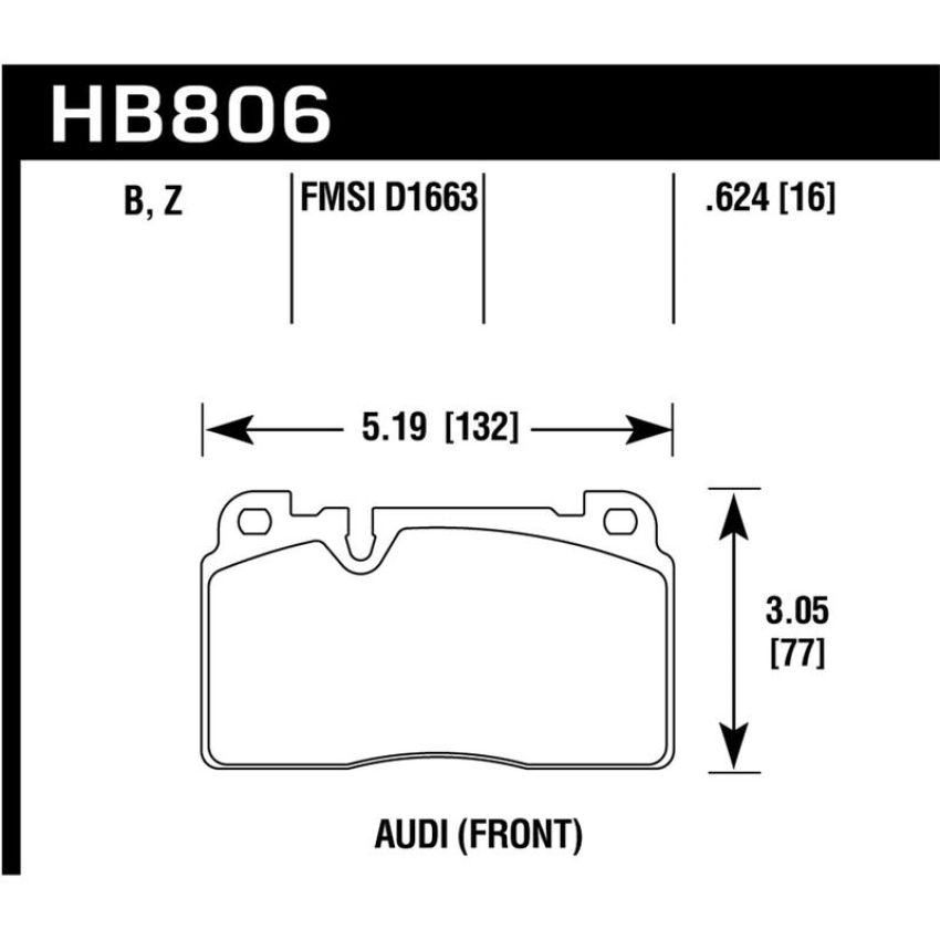 Hawk Performance HB806B.624 HPS 5.0 Disc Brake Pad