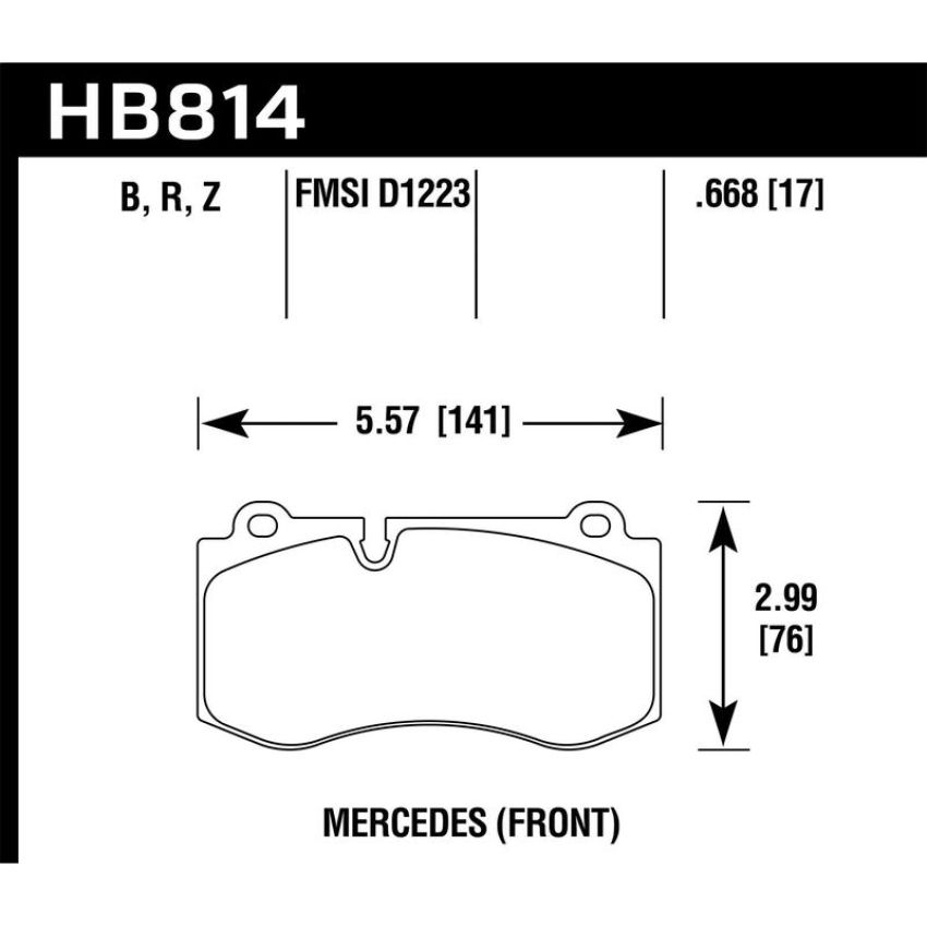 Hawk Performance HB814Z.668 Performance Ceramic Disc Brake Pad