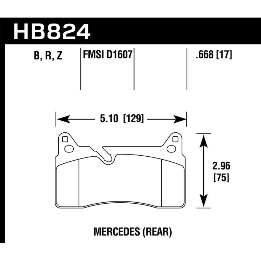 Hawk Performance HB824B.668 HPS 5.0 Disc Brake Pad