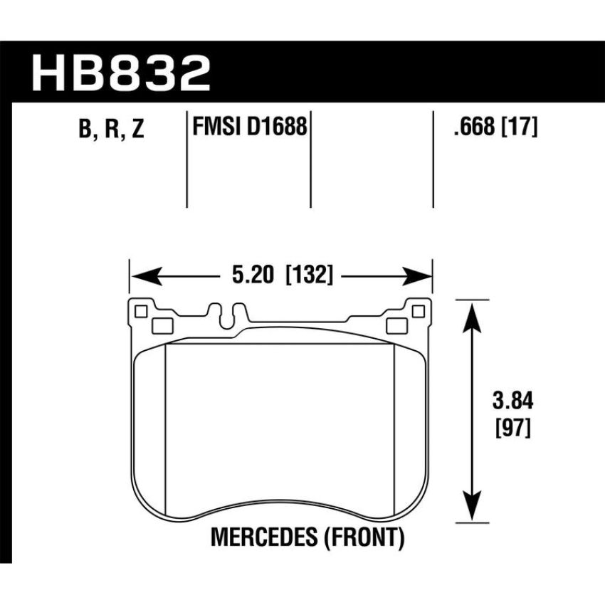 Hawk Performance HB832B.668 HPS 5.0 Disc Brake Pad
