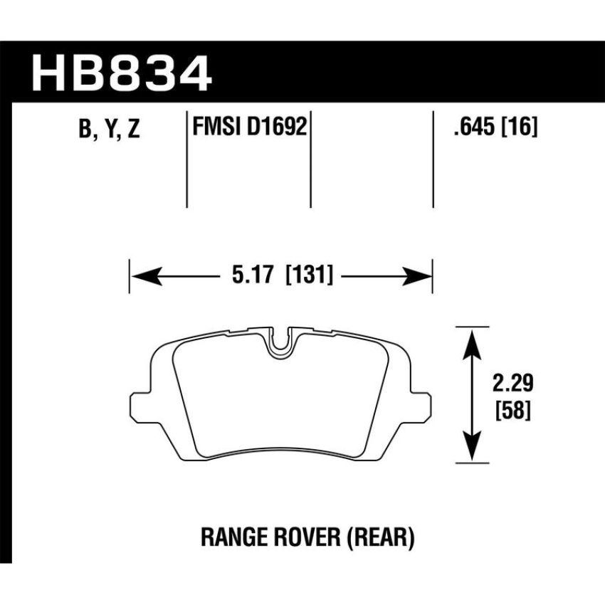 Hawk Performance HB834Y.645 LTS Disc Brake Pad