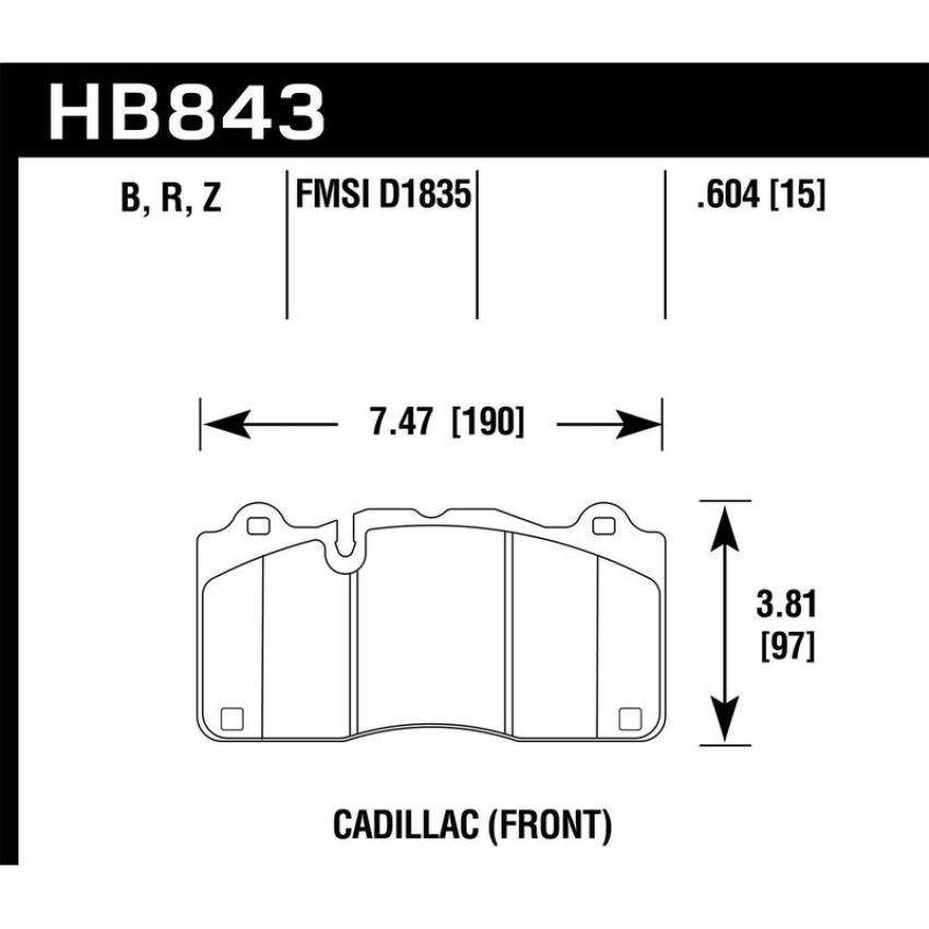 Hawk Performance HB843B.604 HPS 5.0 Disc Brake Pad