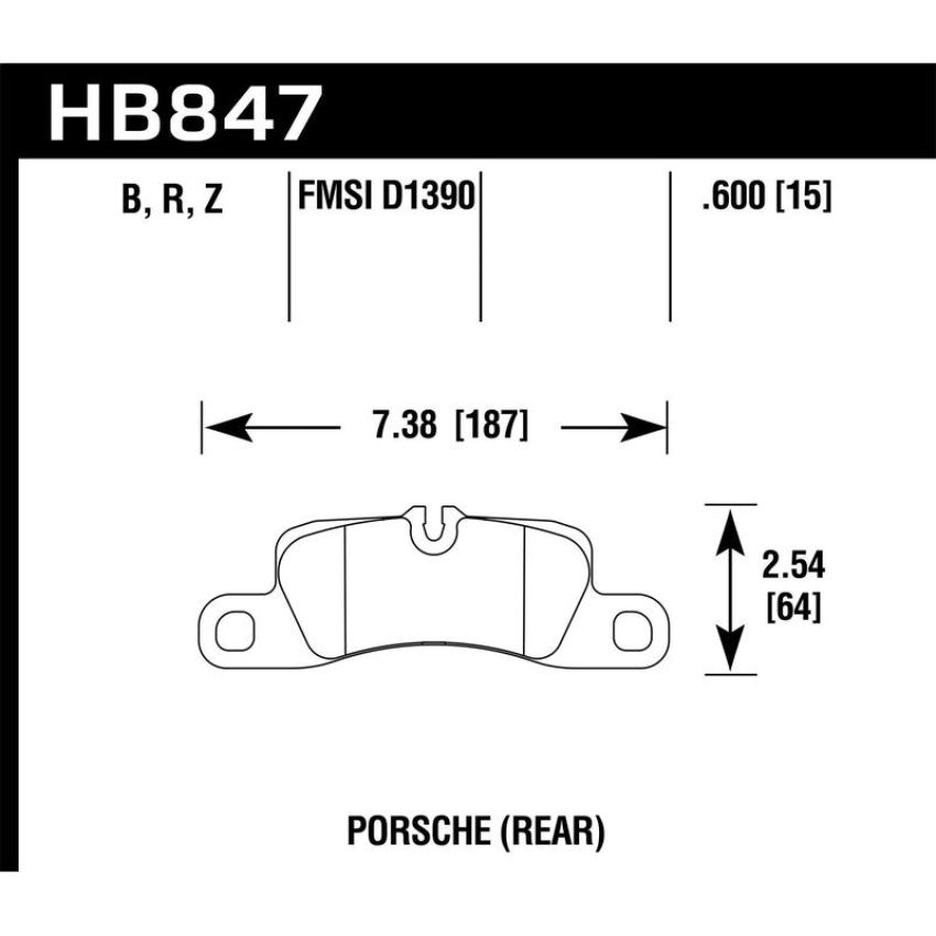 Hawk Performance HB847Z.600 Performance Ceramic Disc Brake Pad