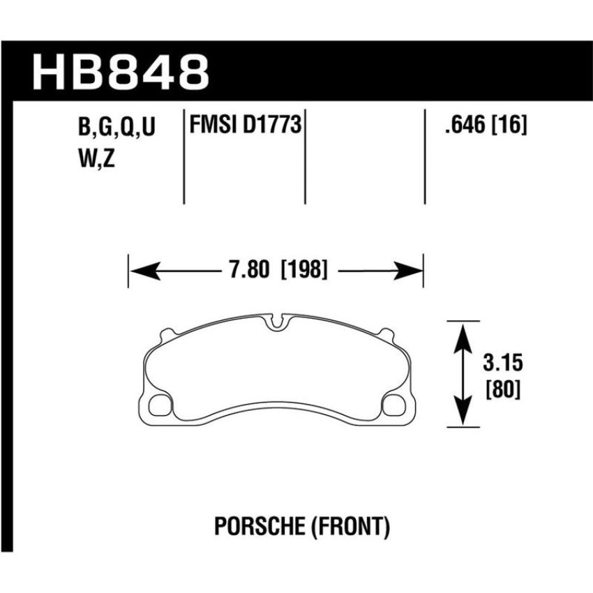 Hawk Performance HB848B.646 HPS 5.0 Disc Brake Pad