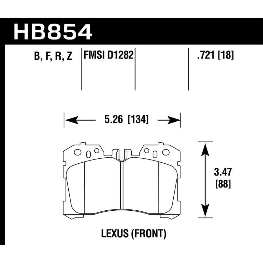 Hawk Performance HB854F.721 HPS Disc Brake Pad