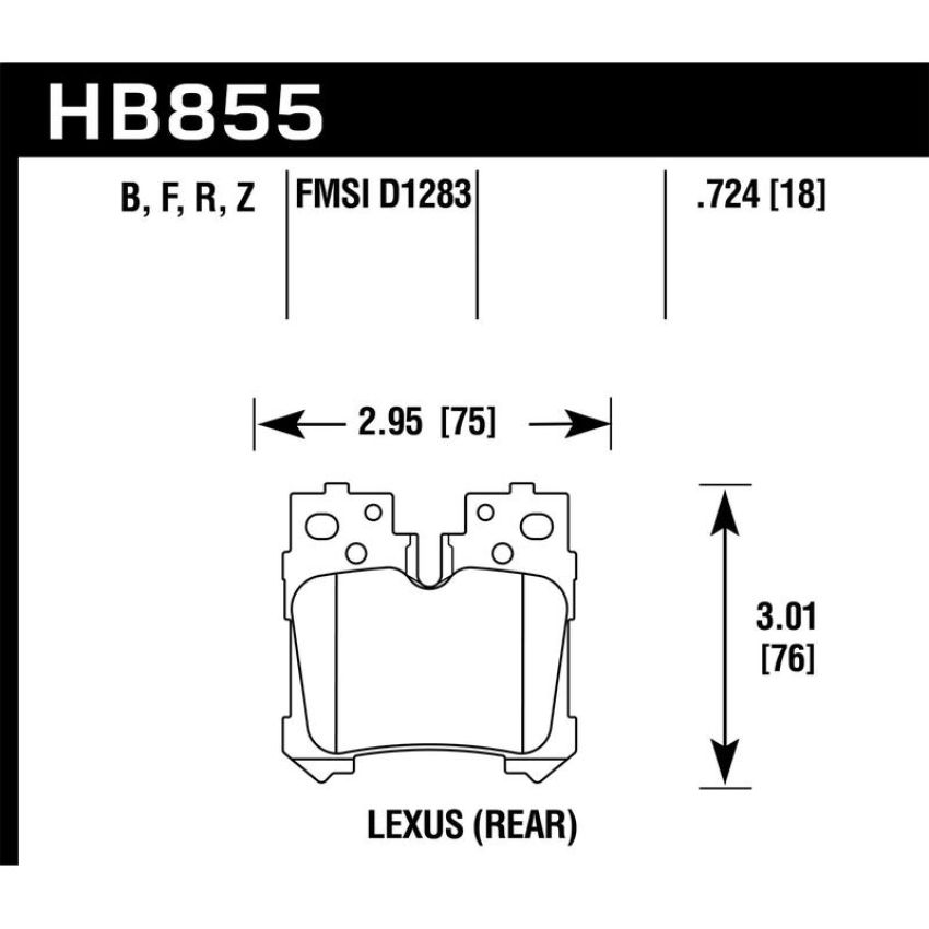 Hawk Performance HB855F.724 HPS Disc Brake Pad