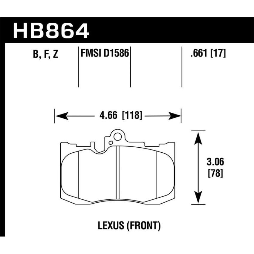 Hawk Performance HB864F.661 HPS Disc Brake Pad