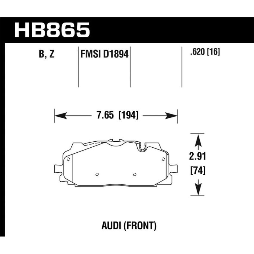 Hawk Performance HB865B.620 HPS Disc Brake Pad