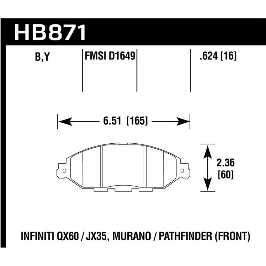 Hawk Performance HB871B.624 HPS 5.0 Disc Brake Pad